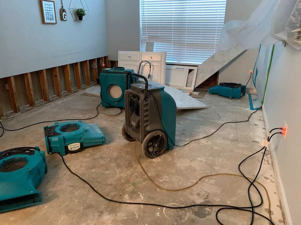 Dehumidifier in flood-cut room for Water Extraction & Removal in Lower Saucon